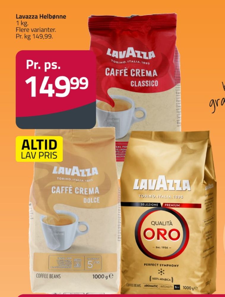 LavAzza Qualita Oro, Kaffebønner