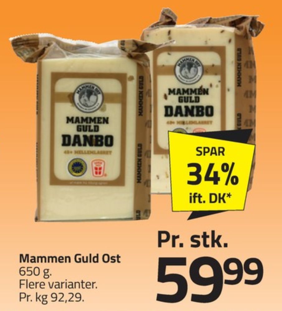 Mammen, Skæreost Danbo Guld