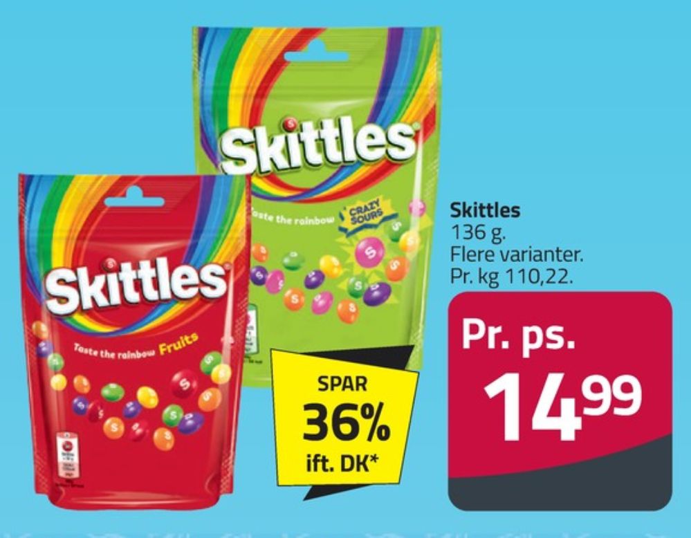 Skittles, Pastiller Fruits
