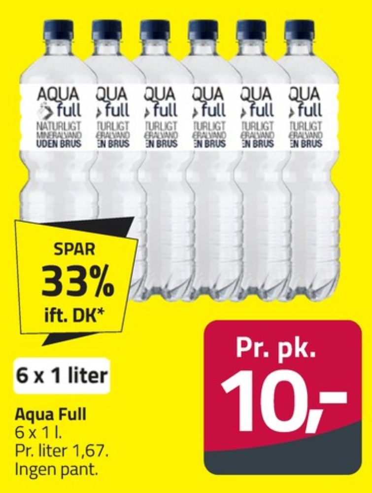 Aqua Full, Mineralvand uden brus 6 pk.