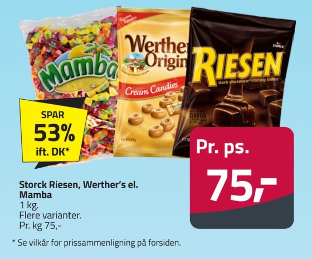 Werthers Original, Karameller Cream Candies