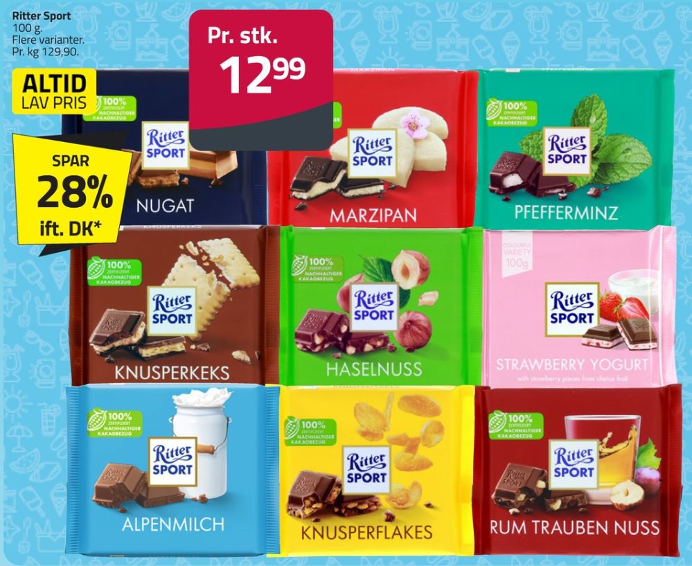 Ritter Sport, Chokoladeplade Marzipan