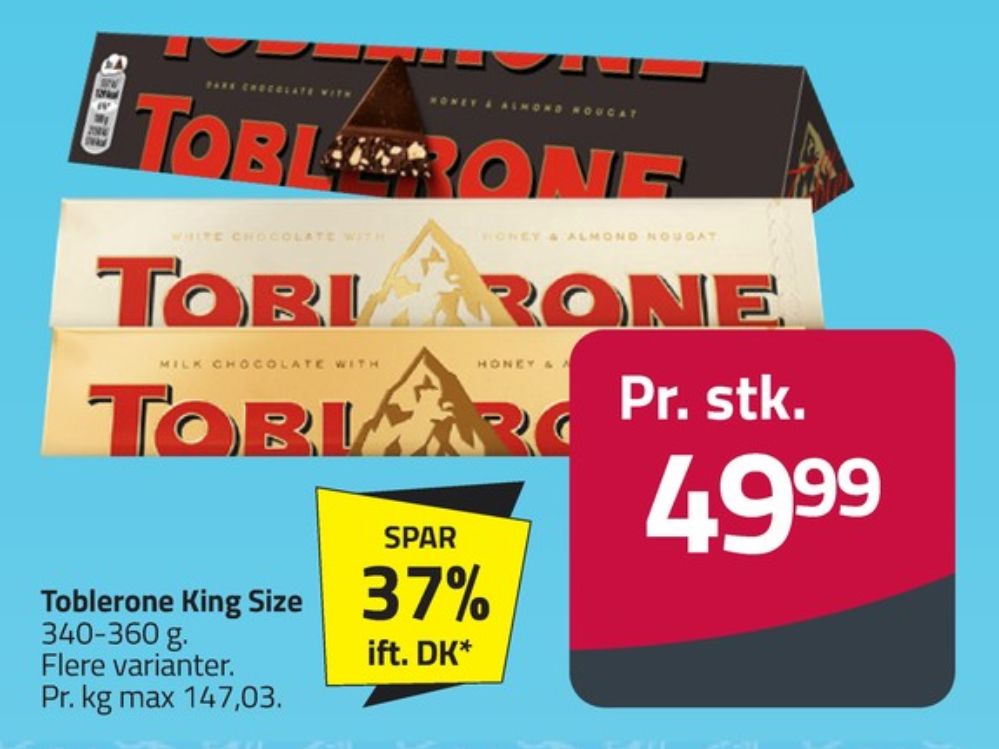 Toblerone, Chokolade Dark