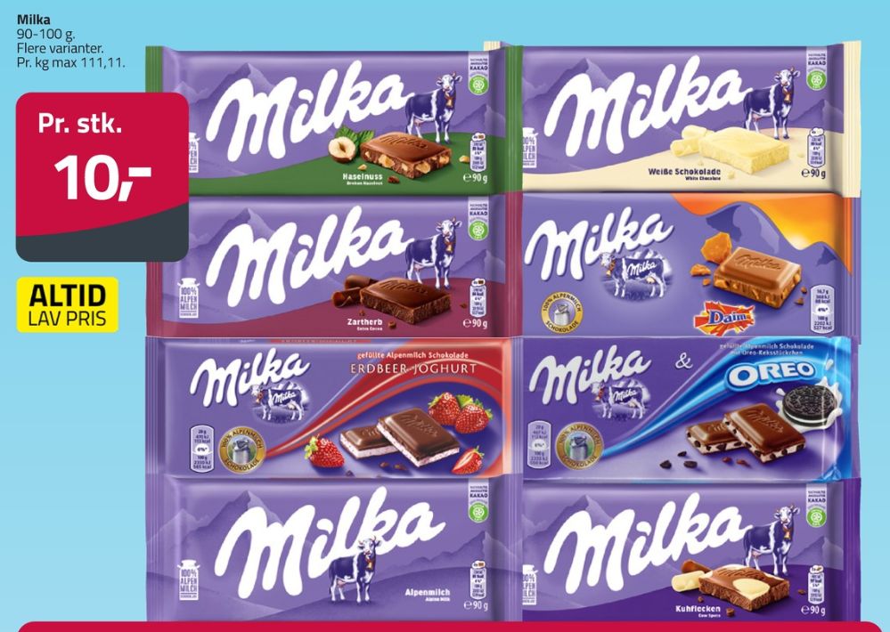 Milka, Chokoladeplade Mørk Chokolade
