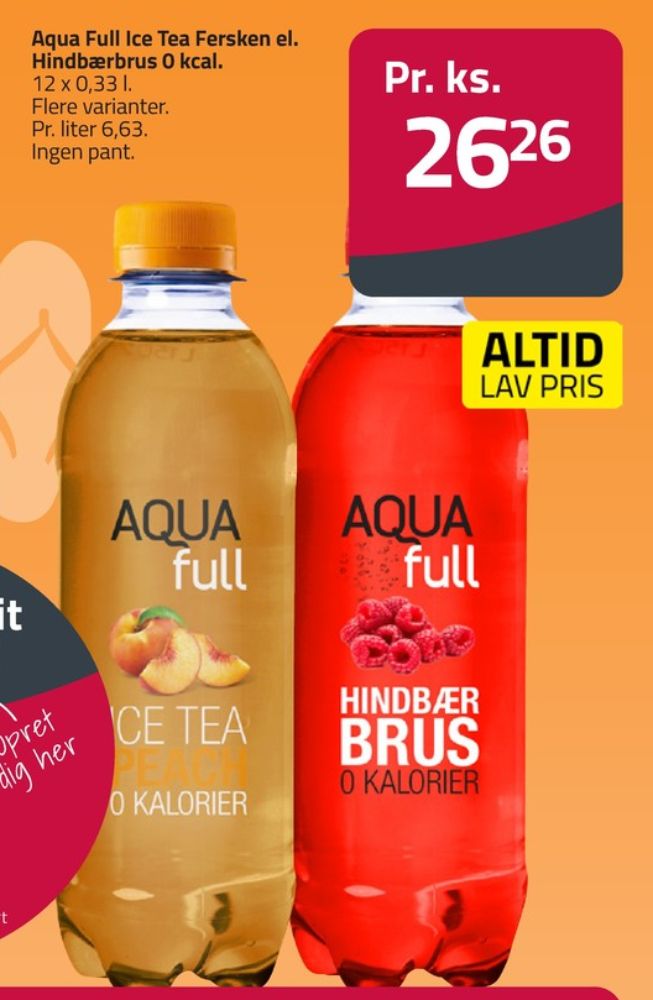 Aqua Full, Ice Tea Peach 12 pk.