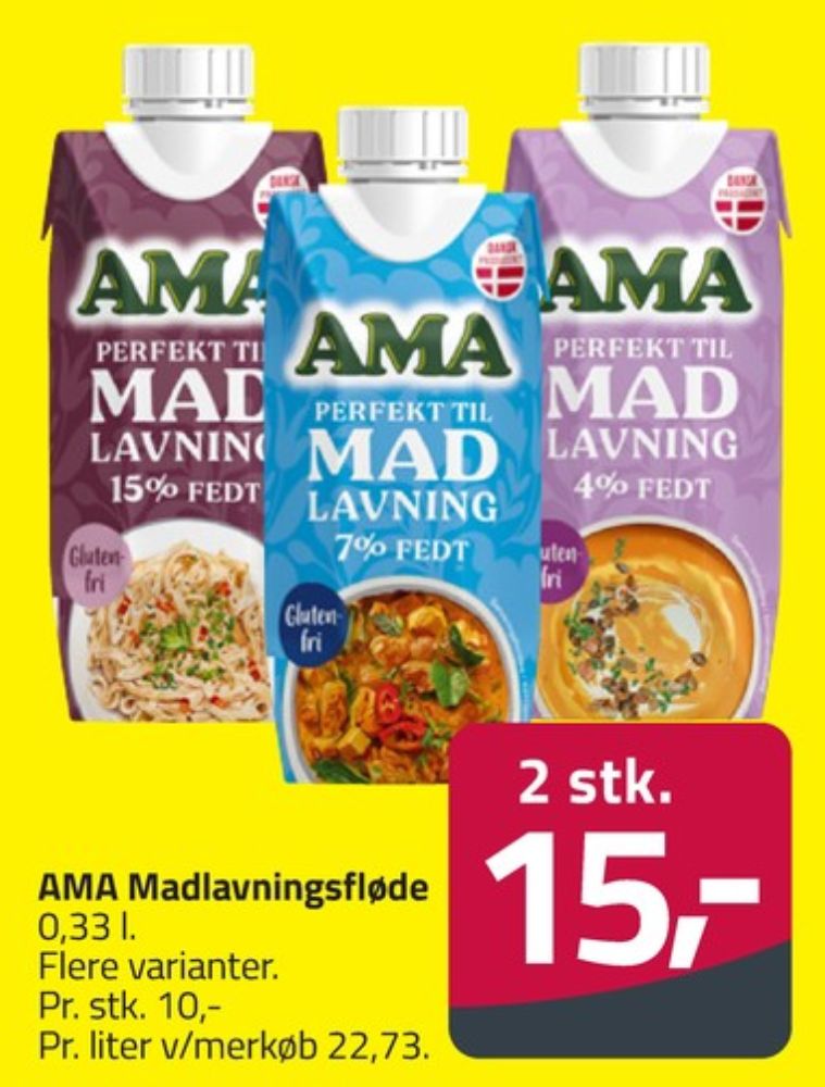 Ama, Madlavningsfløde 4%