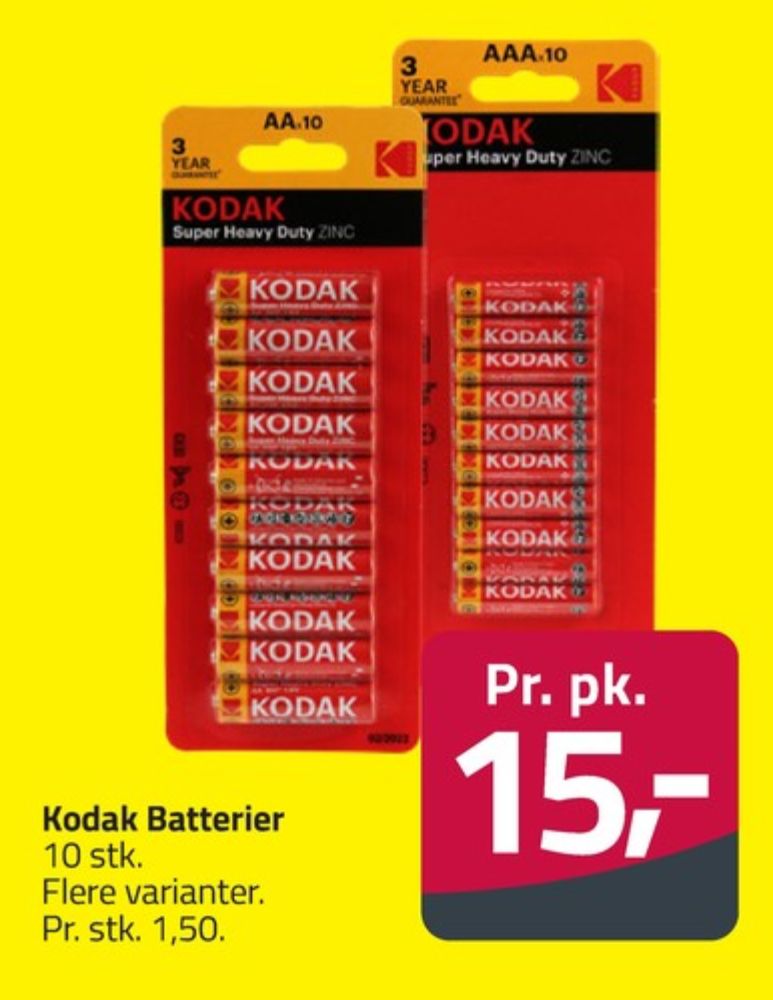 Kodak, Batterier