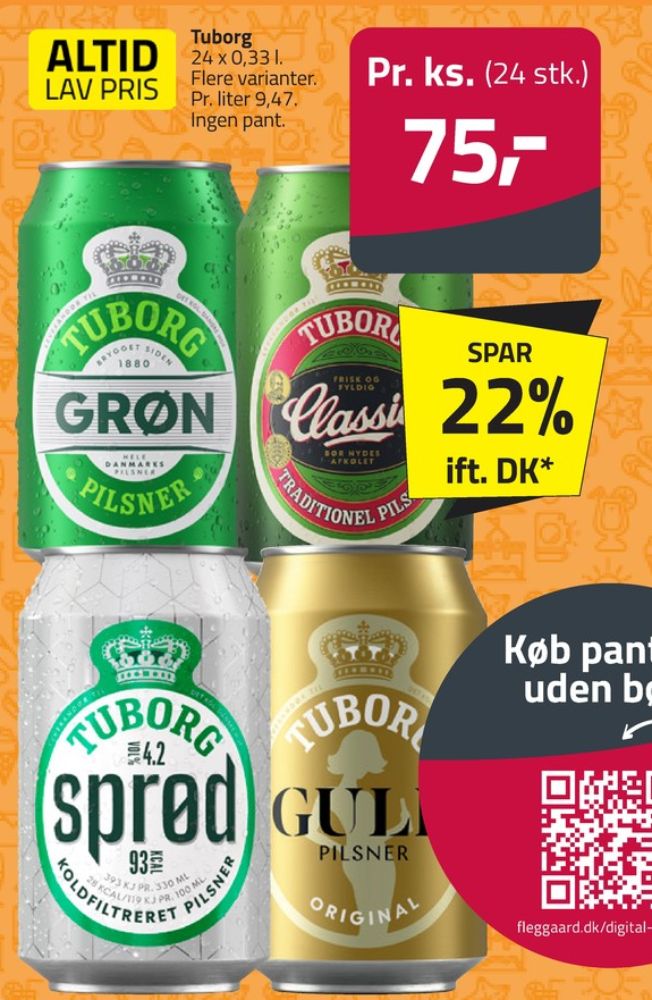 Tuborg Classic, Øl 24 pk.