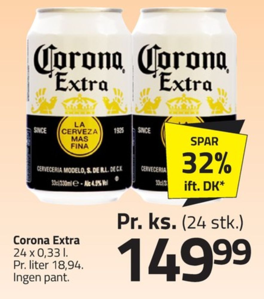 Corona Extra, Øl 24 pk.