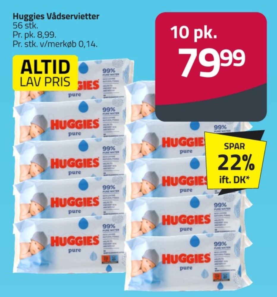 Huggies, Vådservietter