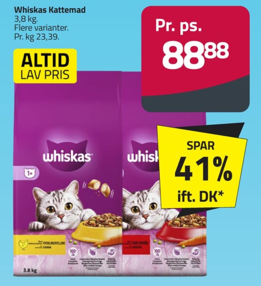 Whiskas, Kattefoder