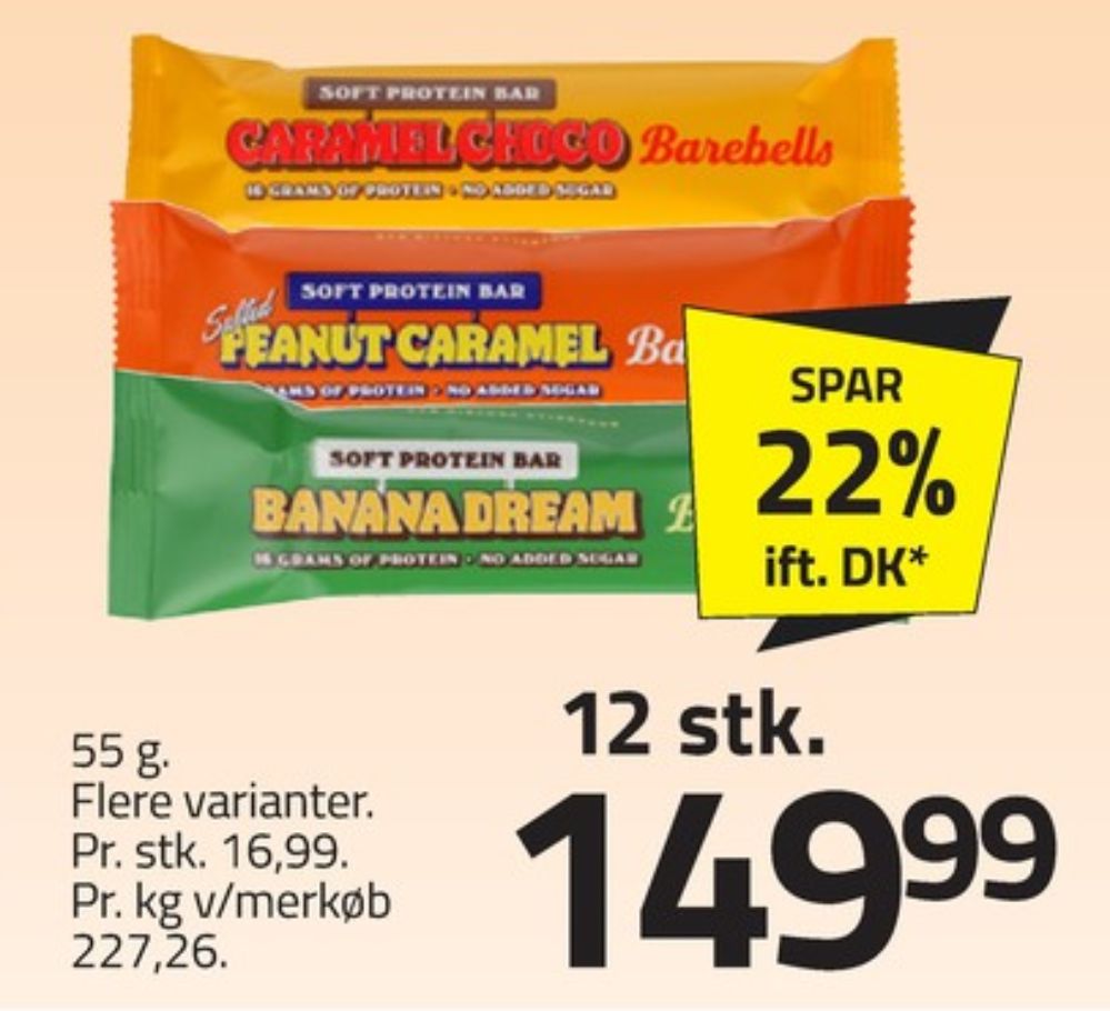 Barebells, Energibar