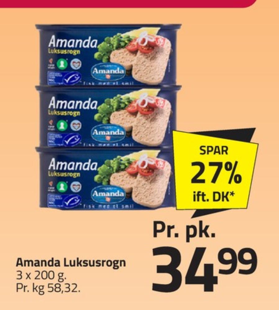 Amanda Seafood, Luksusrogn