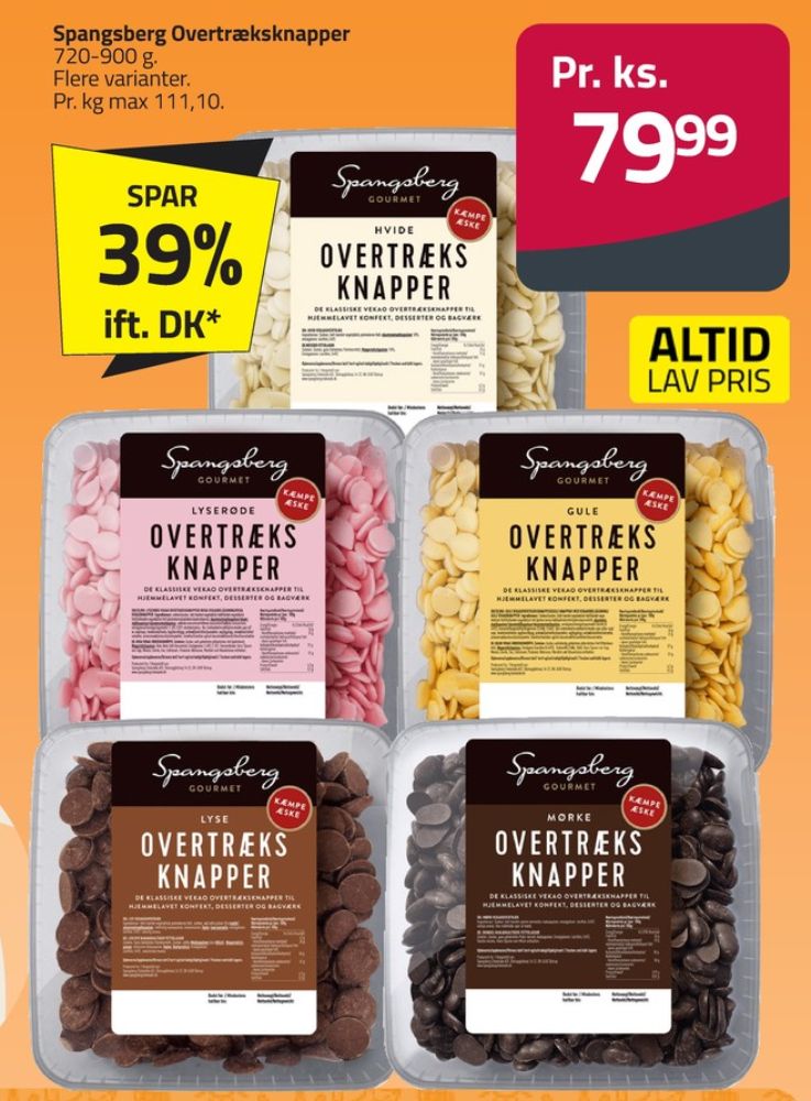 Spangsberg, Overtræksknapper Mørk