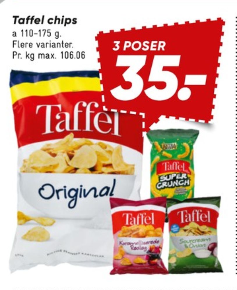 Taffel, Karamelliserede Rødløg Chips