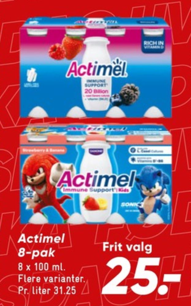 Danone Actimel, Drikkeyoghurt Multifrugt