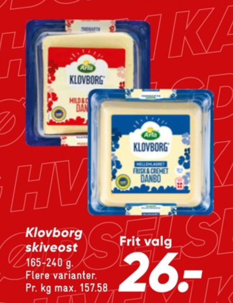 Klovborg, Skiveost Mellemlagret frisk og cremet