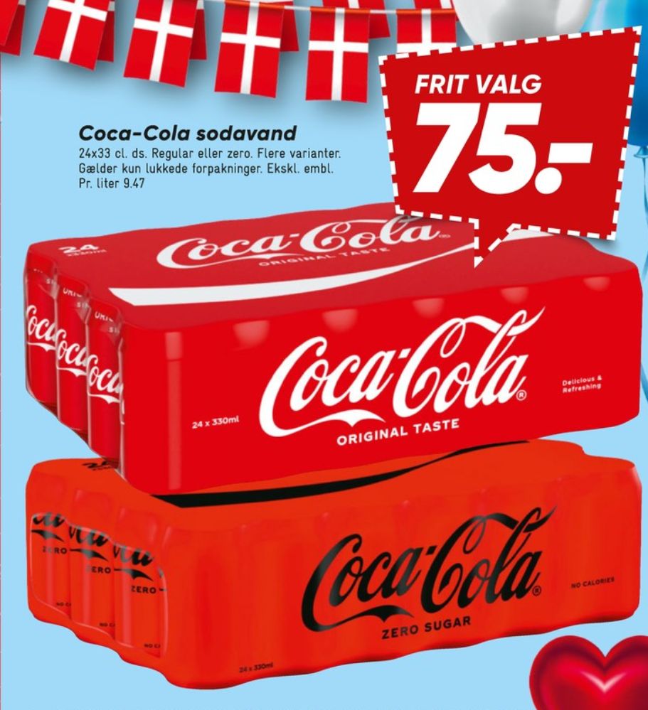 Coca Cola Zero, Cola 24 pk.