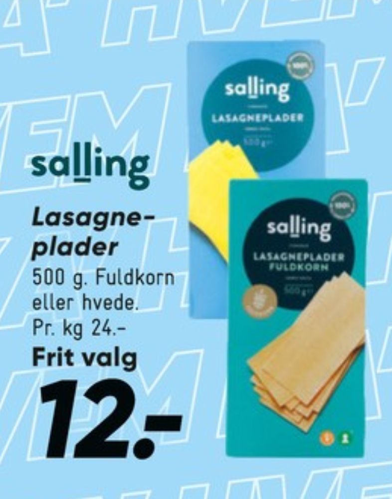 Salling, Lasagneplader