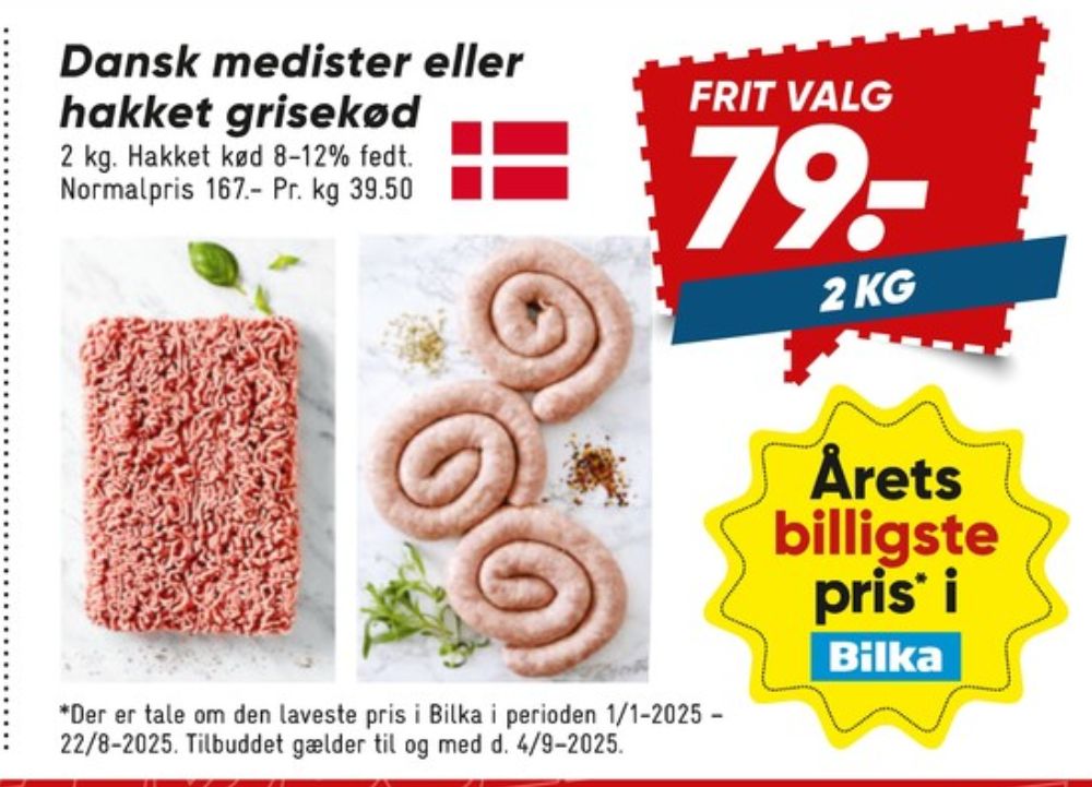 Hakket grisekød 8-12%