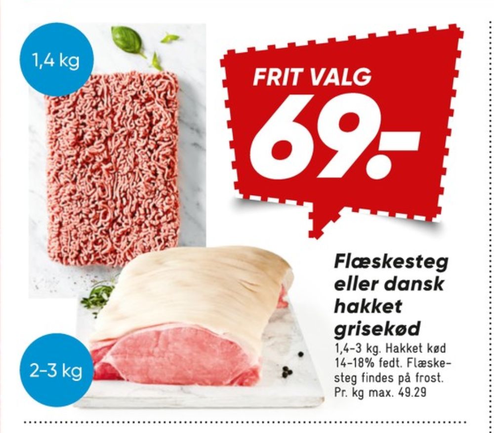 Hakket grisekød 14-18%