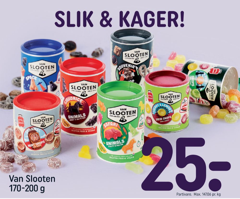 Van Slooten Caramel & Mint Drops, Bolsjer