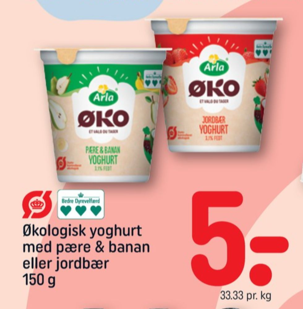 Arla, Pære & Banan Yoghurt 