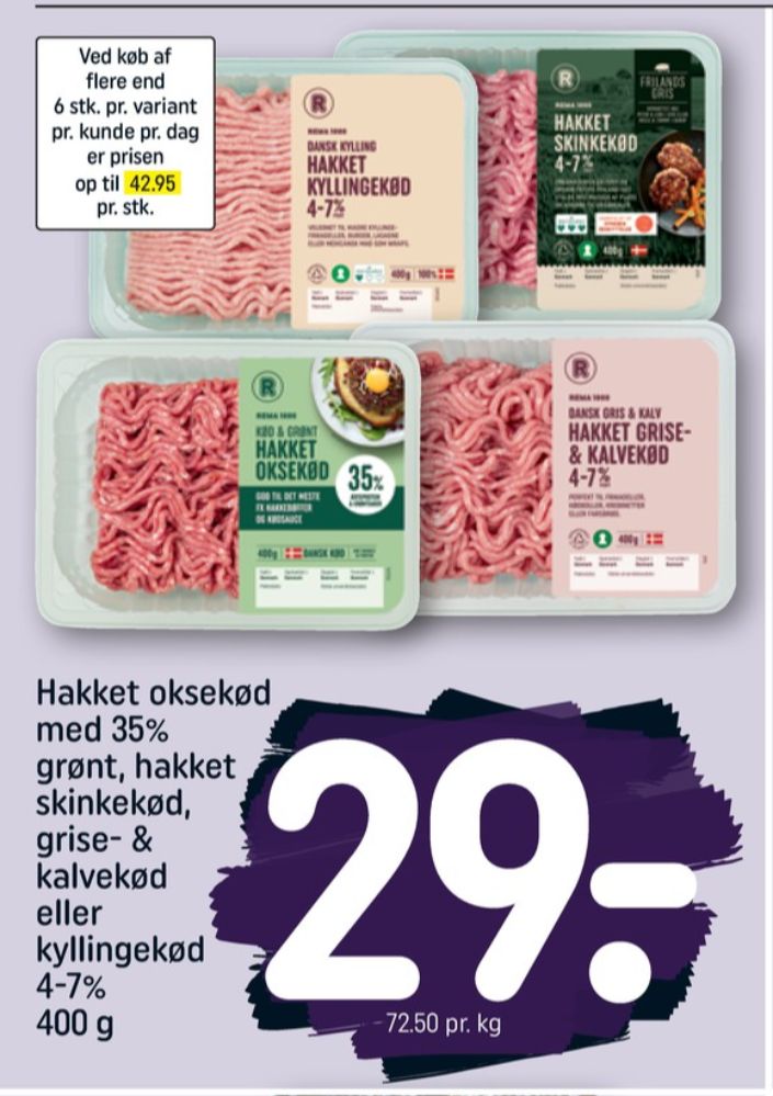 Rema 1000, Hakket Okse og Grønt 35%