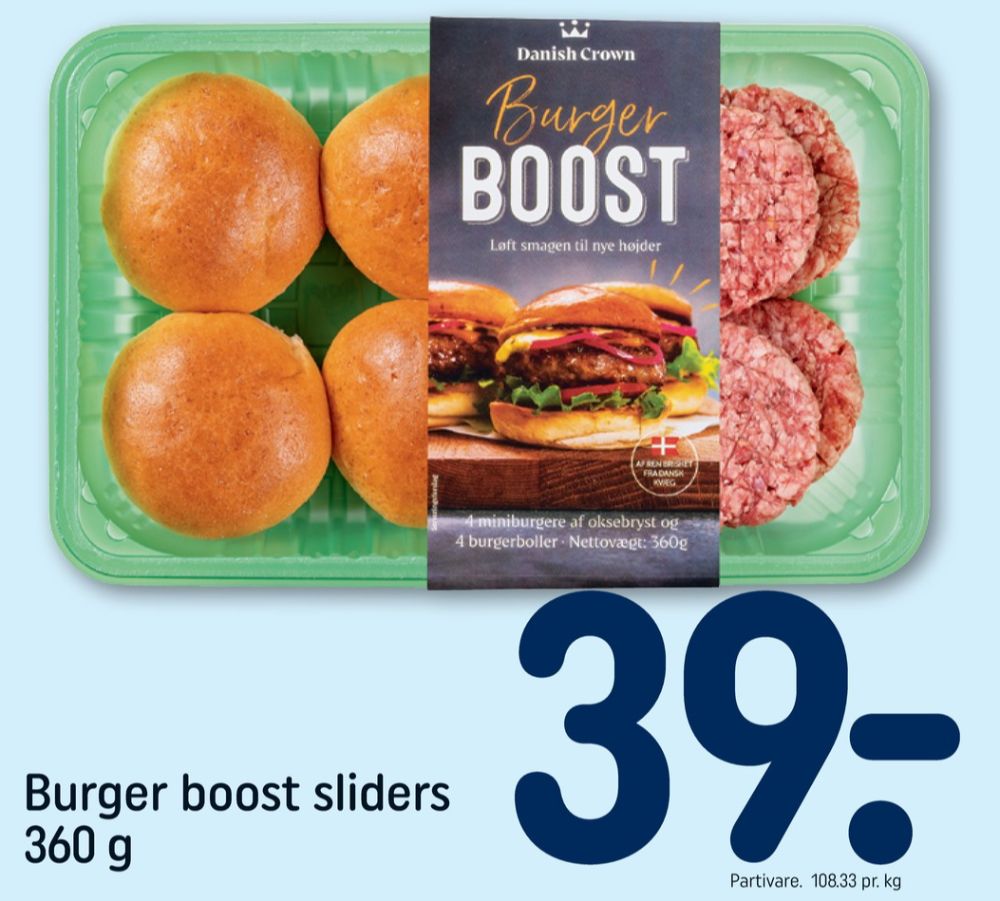Danish Crown Burger Boost, Hakkebøffer Sliders