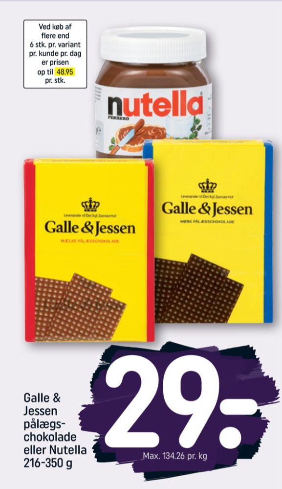 Galle & Jessen, Pålægschokolade Mørk