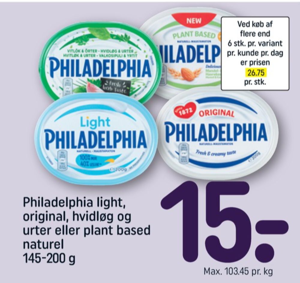 Philadelphia, Flødeost Light