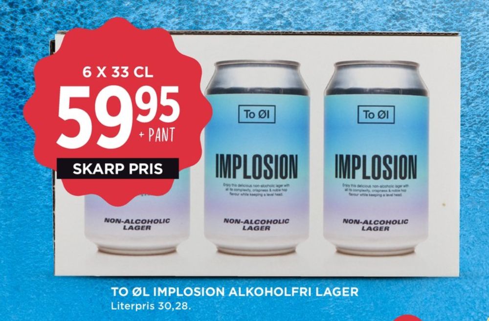 To Øl Implosion, Øl - Alkoholfri 6 pk.