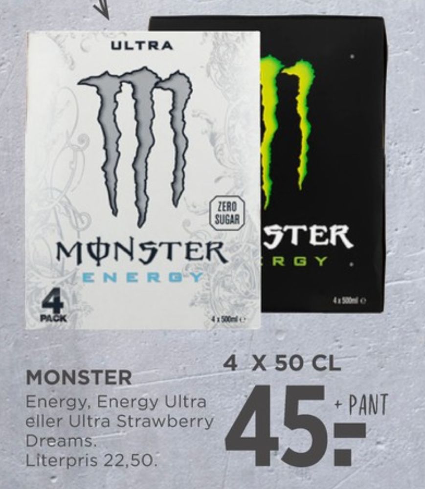Monster Energy, Energidrik 4 pk.