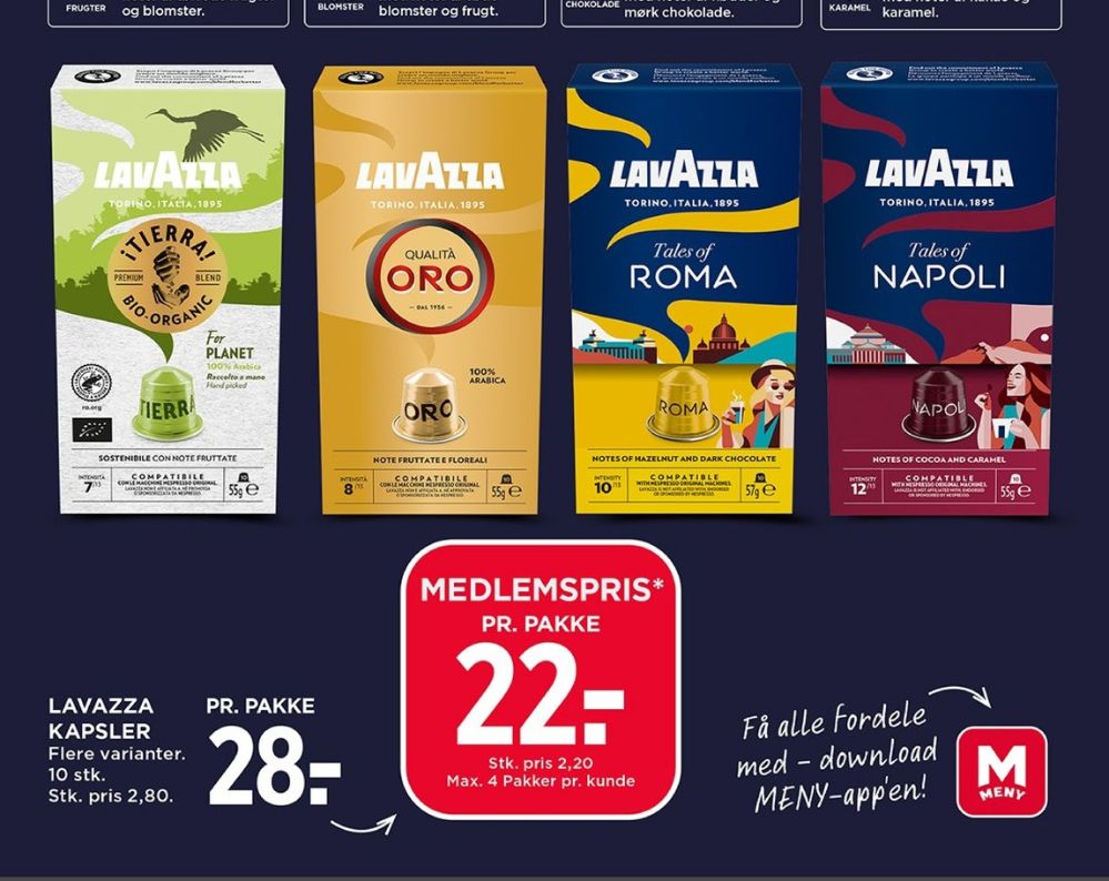 LavAzza Qualita Oro, Kaffekapsler