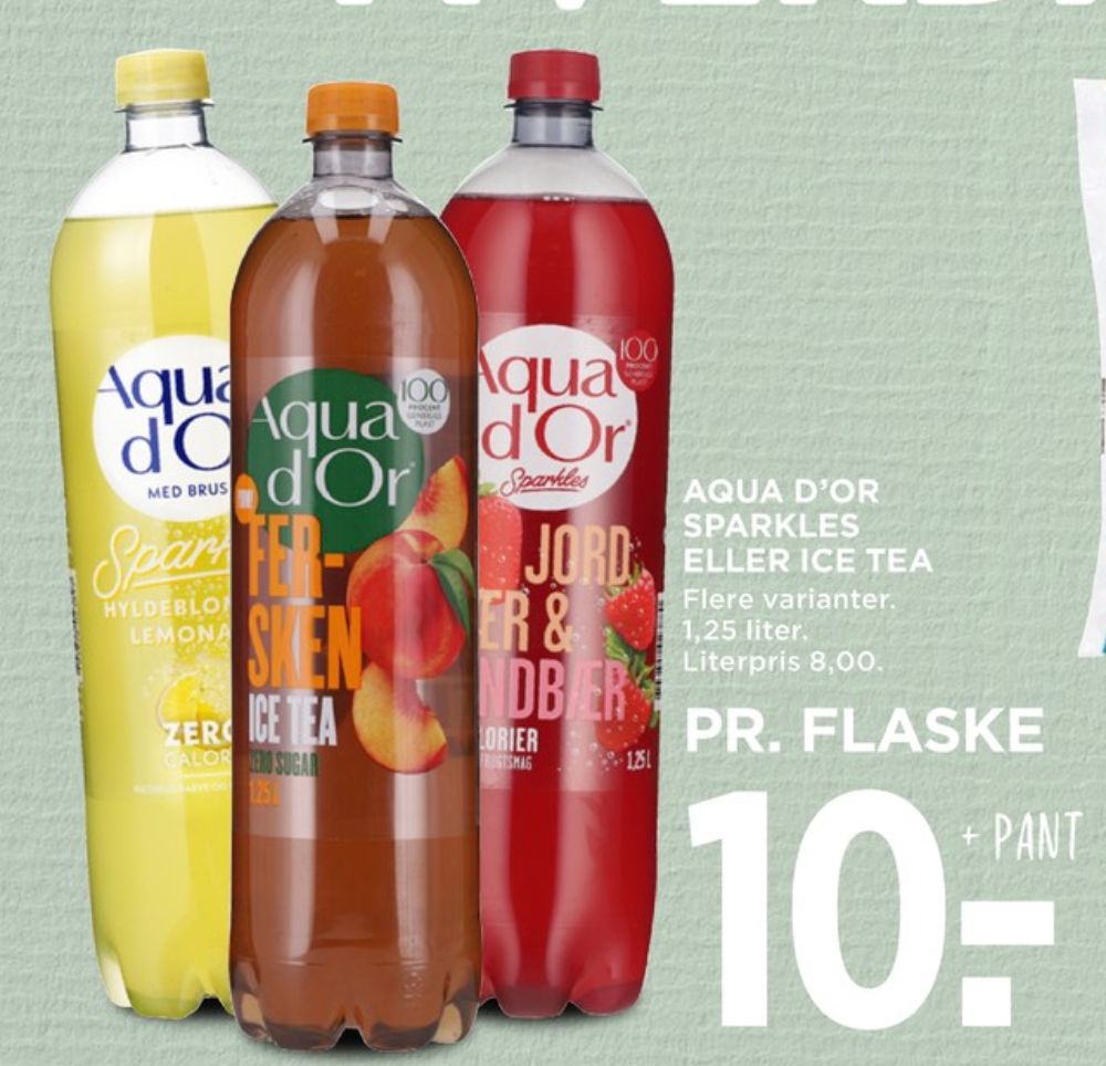 Aqua d'Or Sparkles, Mineralvand med brus, hyldeblomst og lemonade
