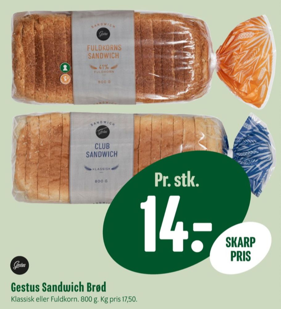 Gestus, Fuldkornssandwich