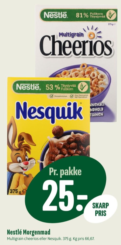 Nestlé Nesquik, Morgenmadsprodukt