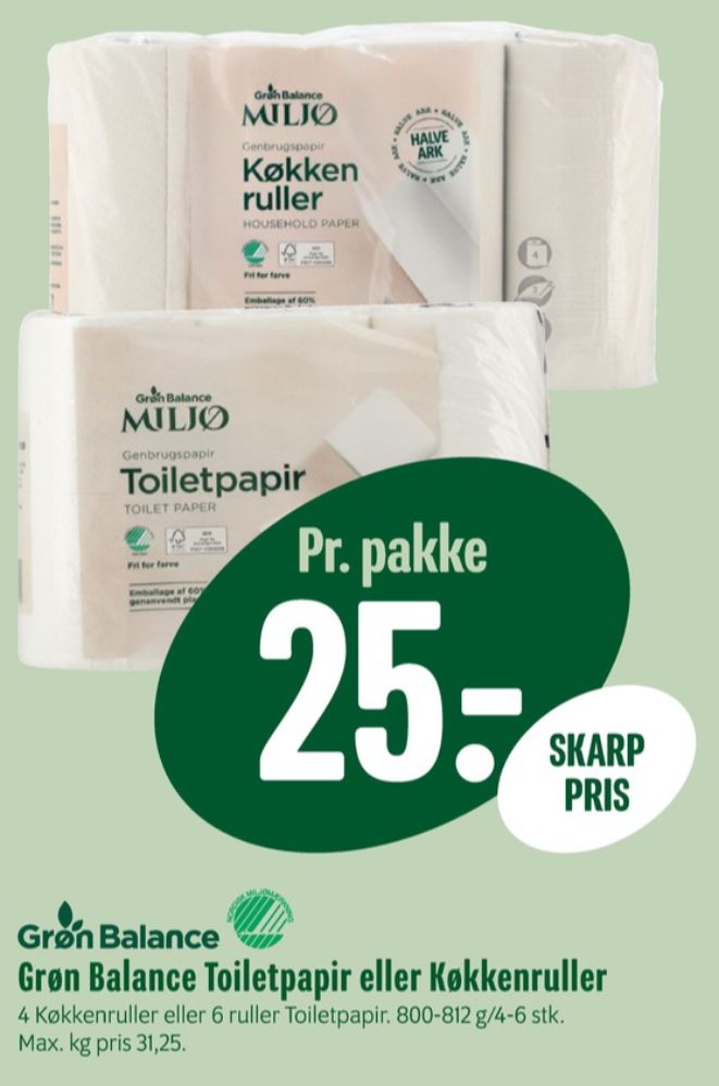 Grøn Balance, Toiletpapir
