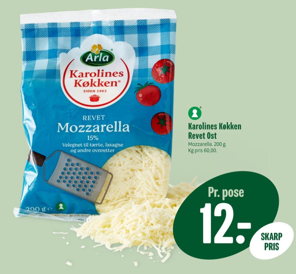 Karolines, Revet ost Mozzarella