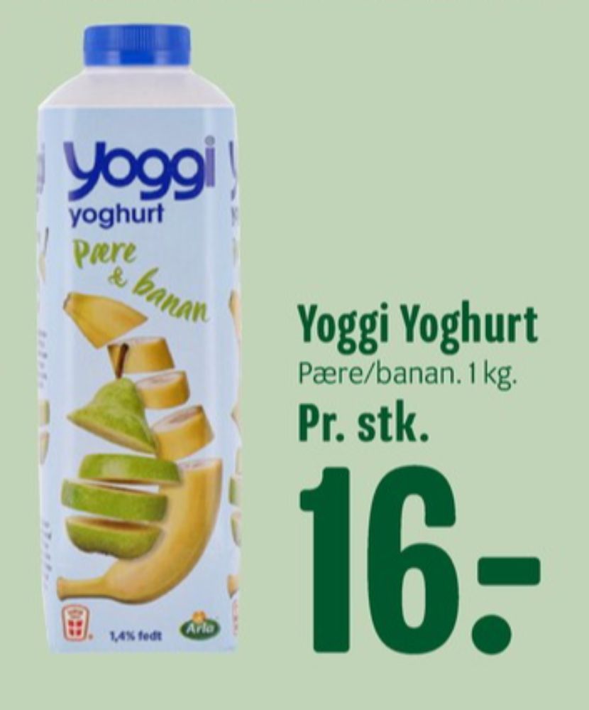 Yoggi, Pære & Banan Yoghurt 