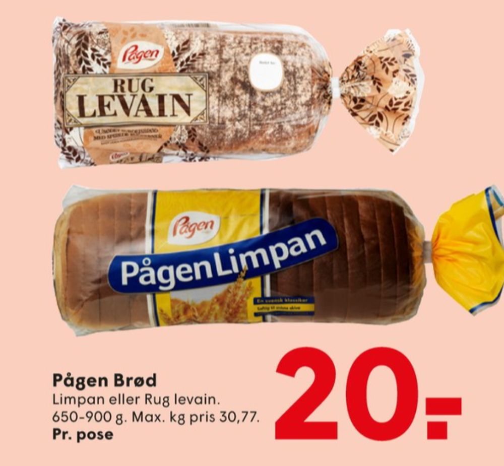 Pågen Limpan, Brød