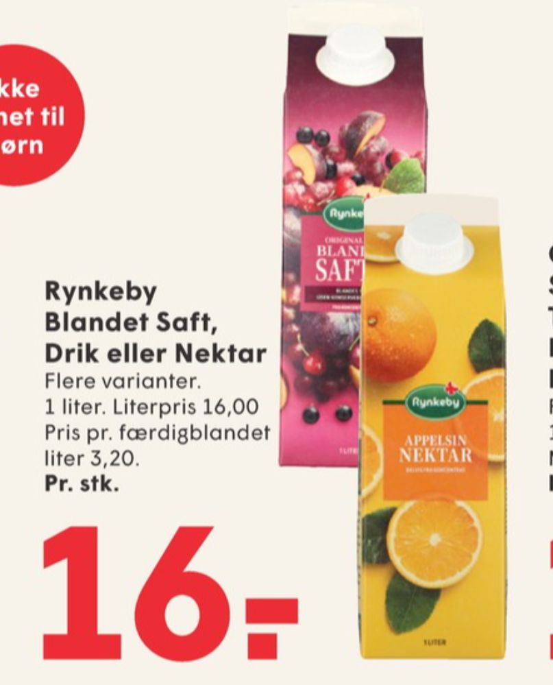 Rynkeby Nektar, Appelsinjuice
