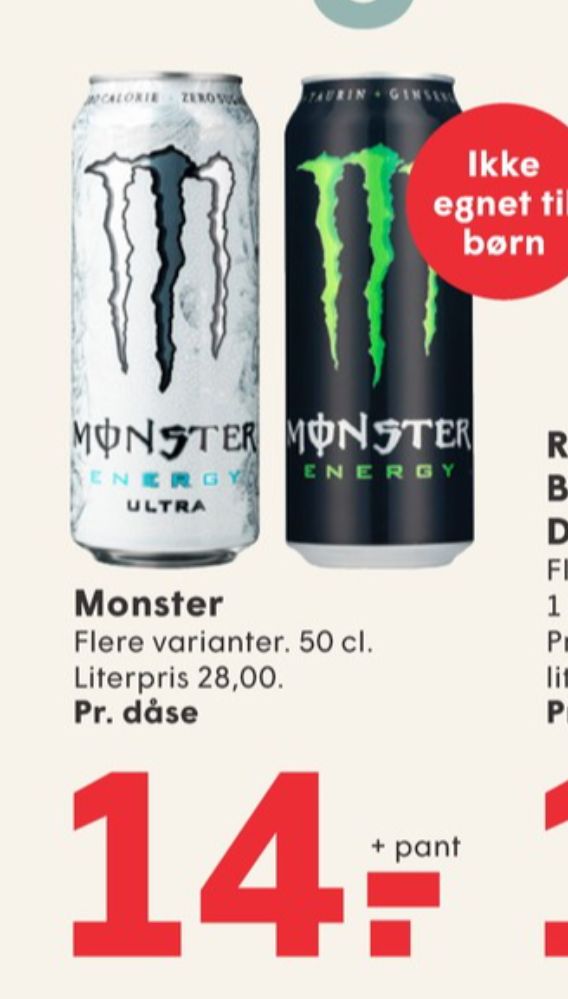 Monster Ultra Energy, Energidrik