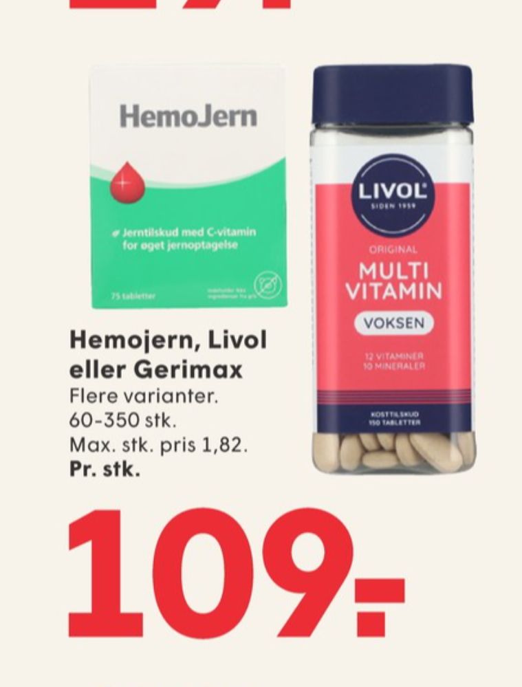 Livol Multi, Vitaminer