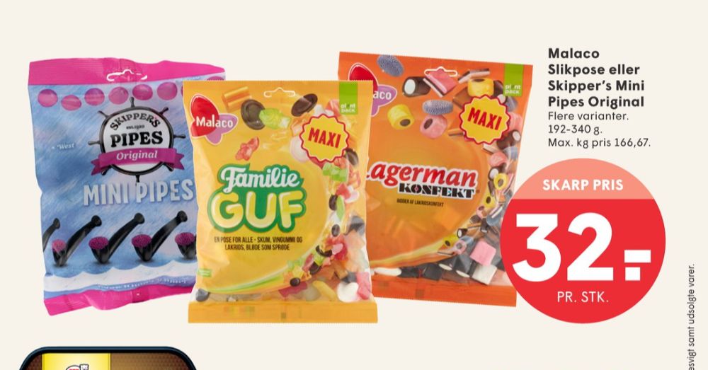 Malaco, Slikpose Lagerman Konfekt