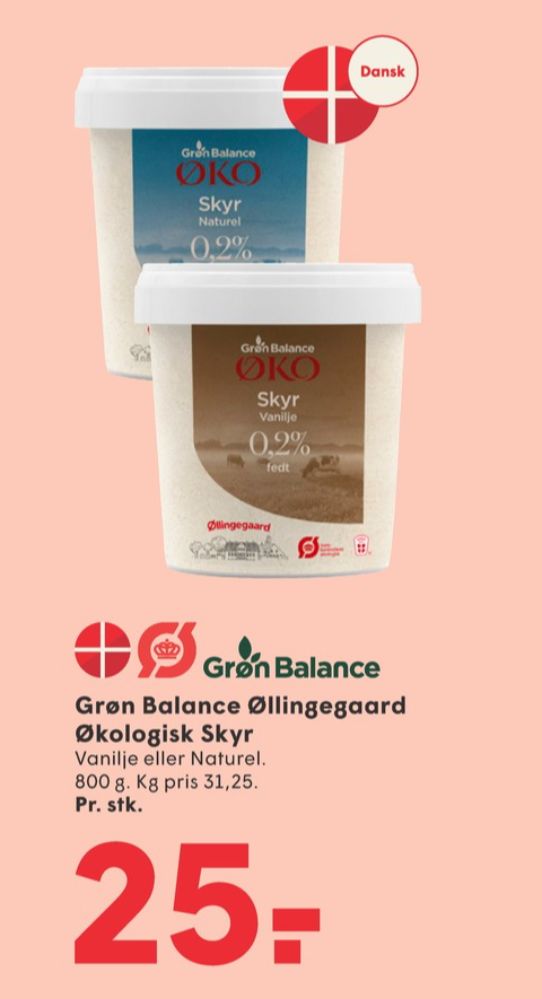 Grøn Balance Øllingegaard, Vanilje Skyr 0,2%