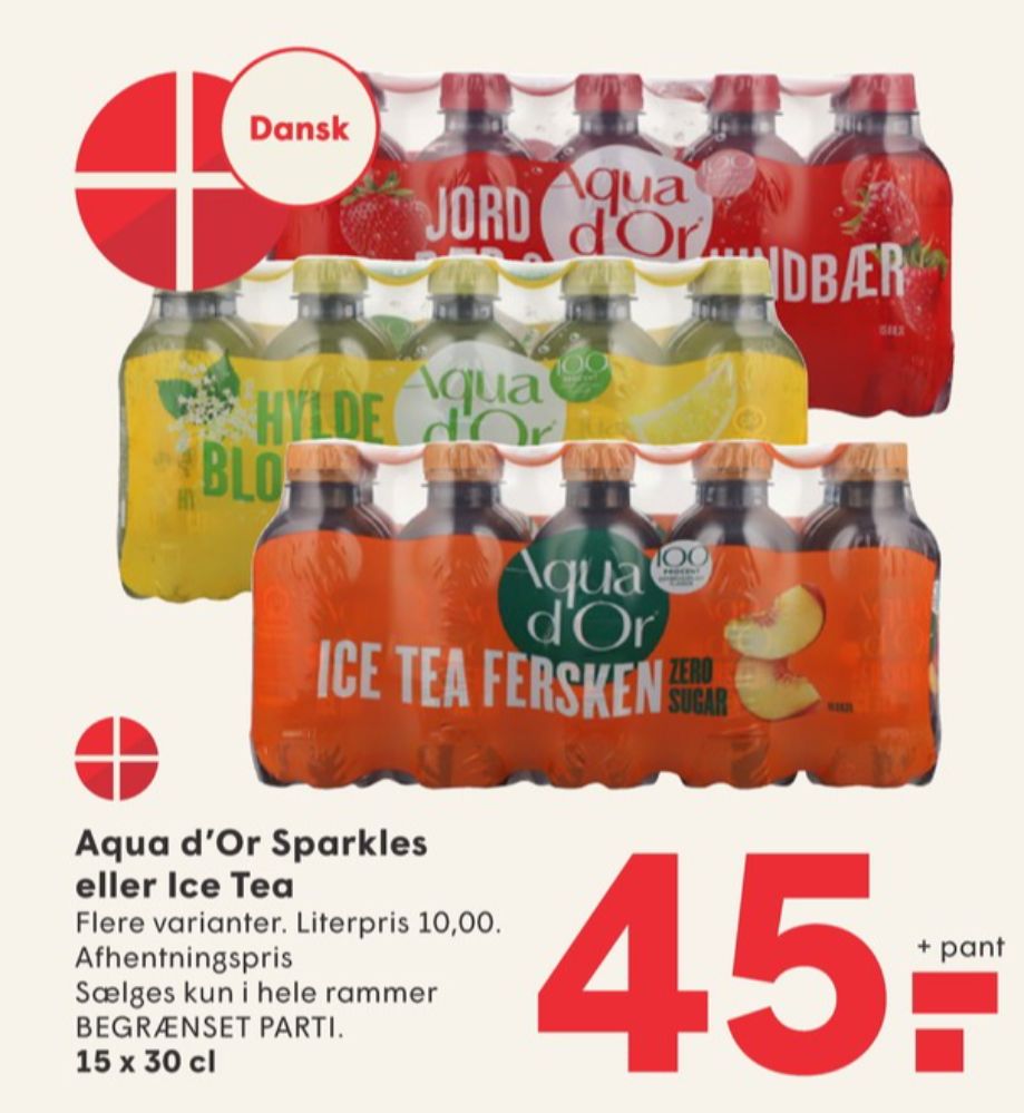 Aqua d'Or Sparkles, Mineralvand med brus, hyldeblomst og lemonade