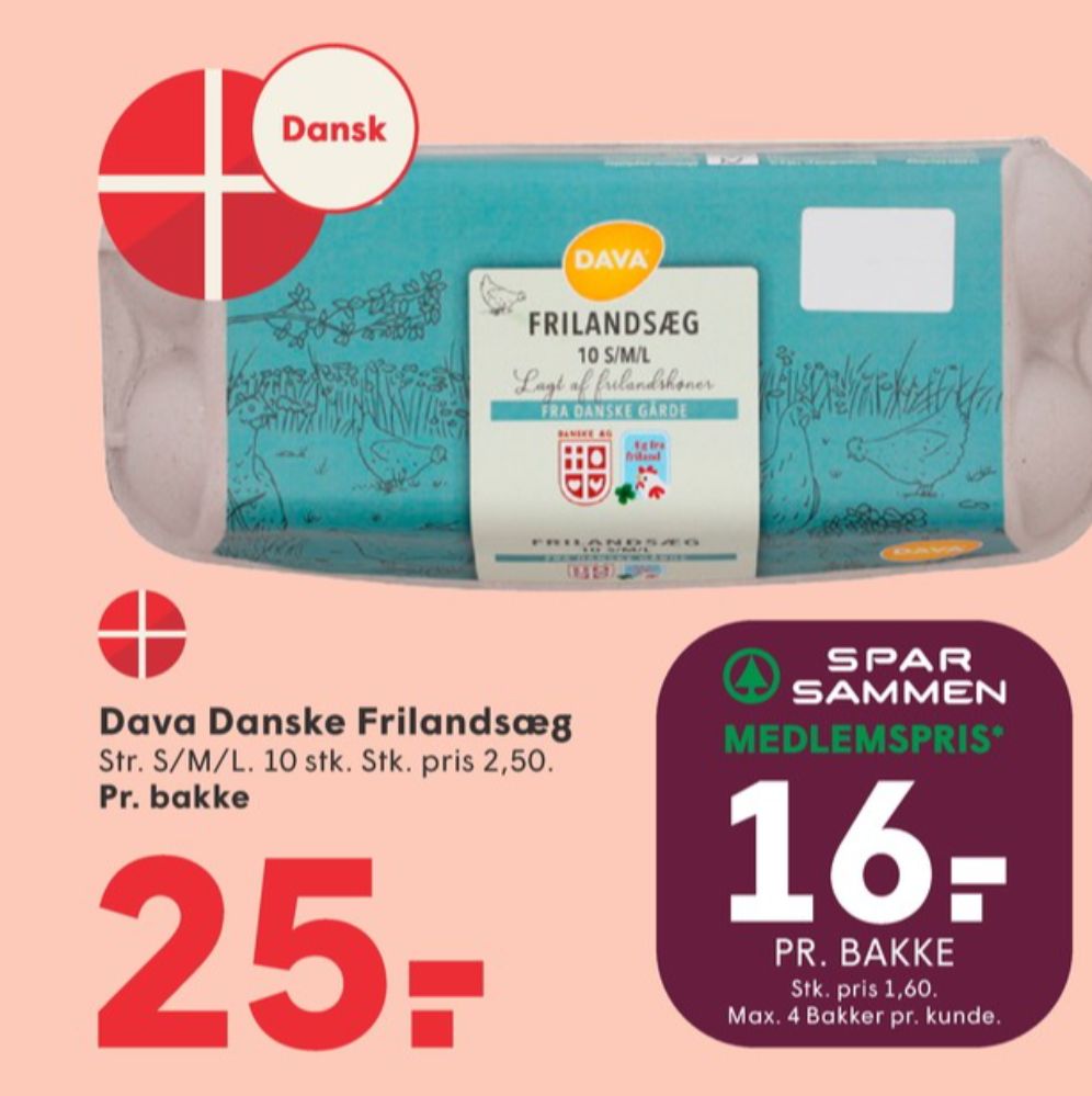 DAVA Foods, Frilandsæg S/M/L
