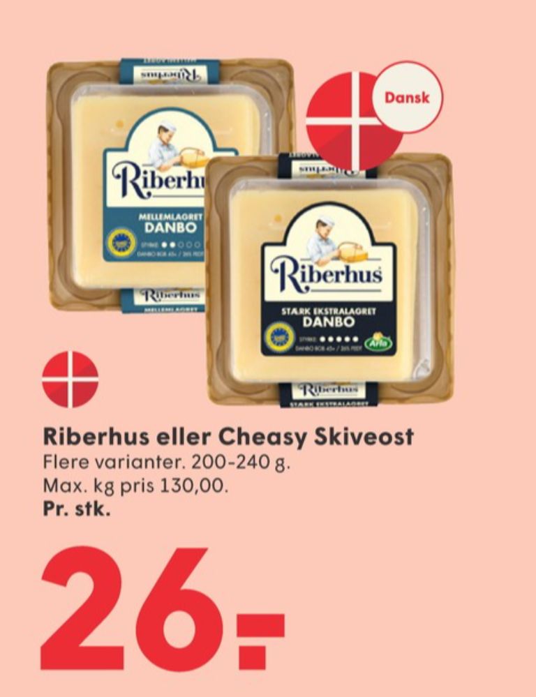 Riberhus, Skiveost Danbo Mellemlagret