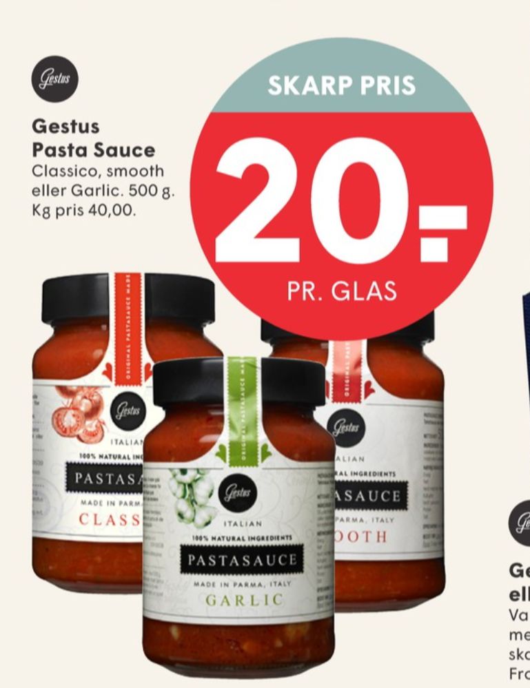 Gestus, Pastasauce Garlic